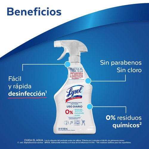 Desinfectante de Superficies en Spray Lysol 650ml