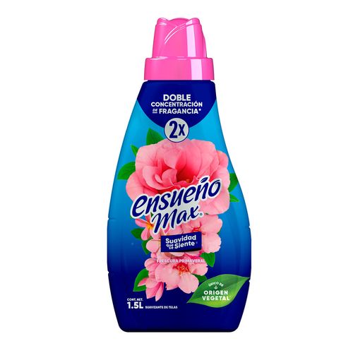 Suavizante de Telas Ensueño Max Zero Enjuague Frescura Primaveral 1.5L