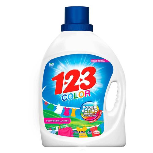 Detergente Líquido 123 Maxi Poder Color 4.65L