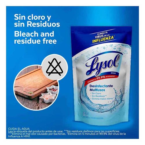 Desinfectante MuLiusos Líquido Lysol Sin Cloro Repuesto 500ml