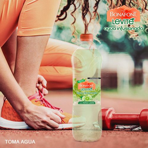 Agua Infusionada Bonafont Levité Con Toque Sabor Pepino Limón 1L Sin Azúcar