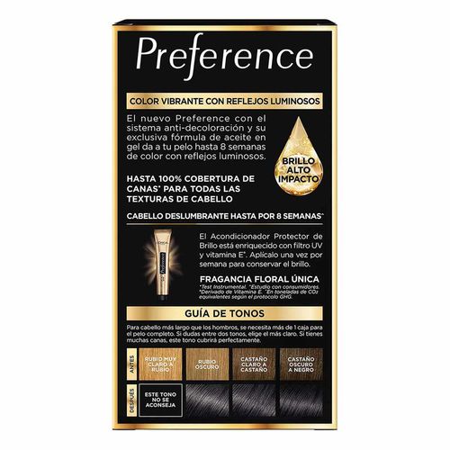 Tinte de Cabello L'Oréal Paris Preference Paris 2.0 Riviera Negro Profundo