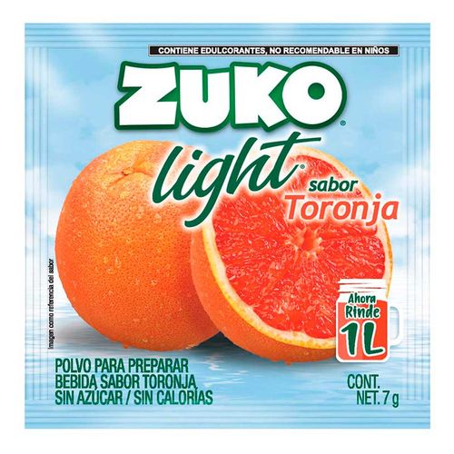 Bebida Instantánea Zuko Light Sabor Toronja 7g