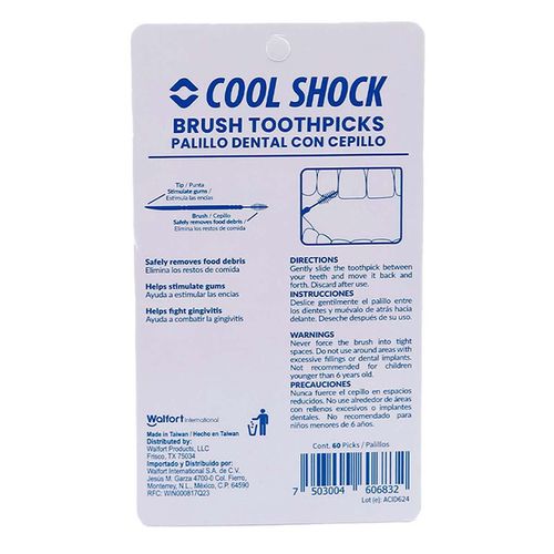 Palillos Interdentales CoolxShock 60 Piezas