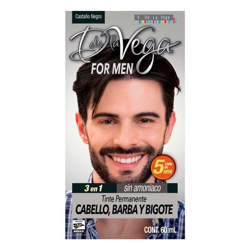Tinte para Caballero D de la Vega For Men Castaño Negro 60ml