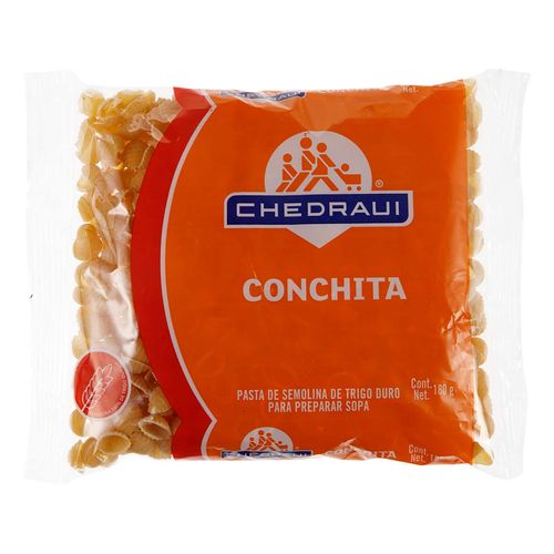 Pasta Chedraui Conchita Semolina de Trigo Duro 180g