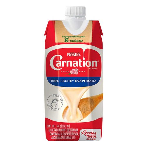 Leche Evaporada Nestlé Carnation Clavel Original envase 360 g