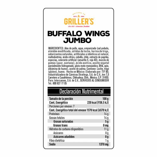 Buffalo Wings Jumbo Griller's 700 g