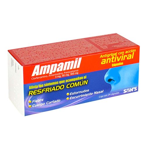 Cápsulas Ampamil Antigripal Caja con 24 Cápsulas