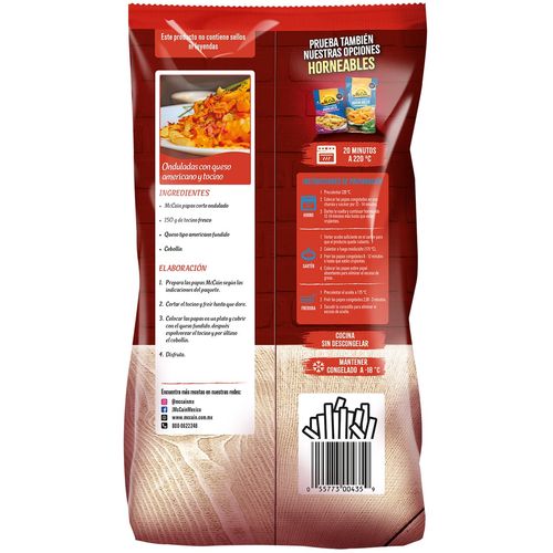 Papas Tradicionales Corte Recto McCain 1Kg