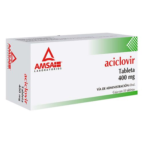 Tabletas Aciclovir 400mg Caja con 35 Tabletas