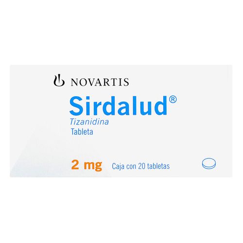 Tabletas Sirdalud 2mg Caja con 20 Tabletas