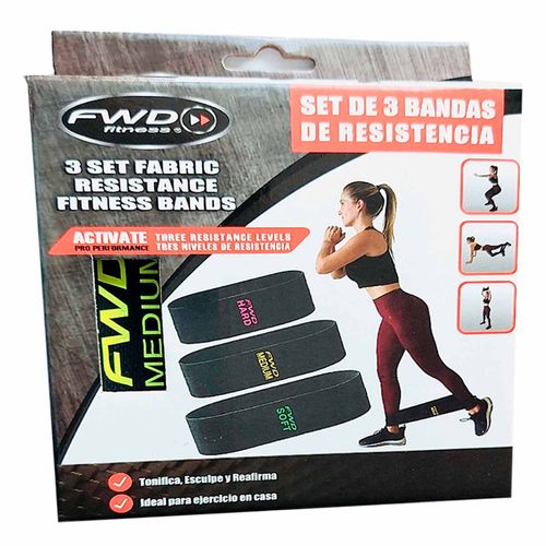 SET DE BANDAS FWD FITNESS 3PZ 3 RESIS