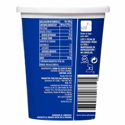 Crema Ácida Fage de 454g
