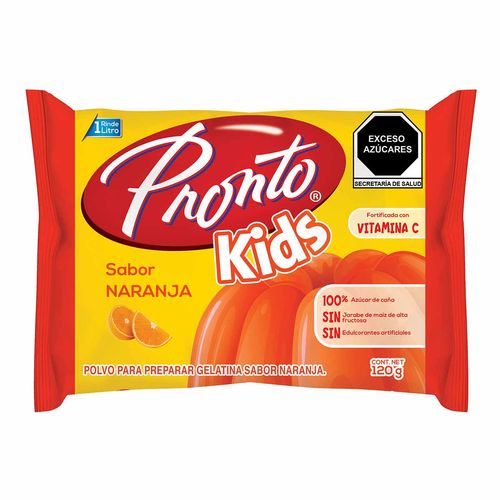 Gelatina Pronto Kids Naranja 120g