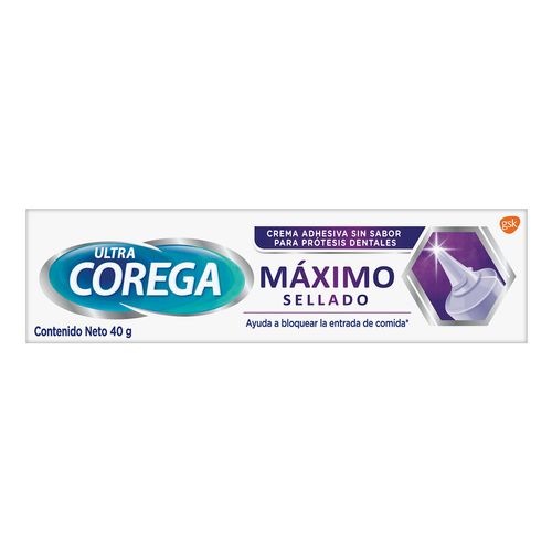 Ultra Corega Máximo Sellado Crema Adhesiva para Prótesis Dentales 40g