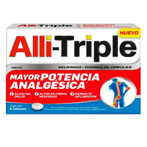 Tabletas Allitriple Caja con 6 Tabletas