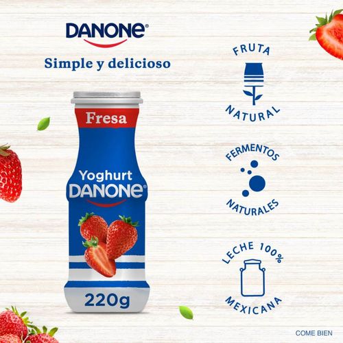 Danone Yoghurt Bebible Con Fresa Y Durazno 6x220g