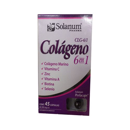 Cápsulas Solanum Colágeno 6 en 1 Caja con 45 Cápsulas