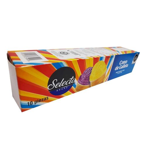 Cono de Galleta para Helado Selecto Brand 10 Piezas