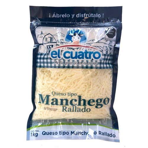 Queso el Cuatro manchego Rallado 1 kg