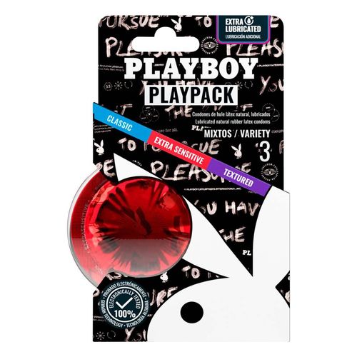 Condón Playboy Play Pack 3 Piezas