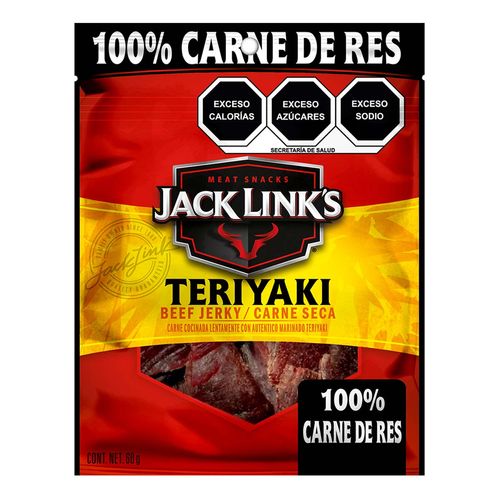Snack de Carne de Res Jack Links Teriyaki Jerky 60g