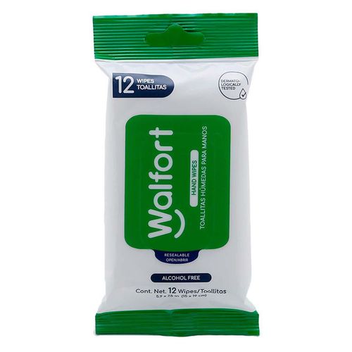 Toallitas Desinfectantes Walfort Sin Alcohol Lime 10 Toallitas