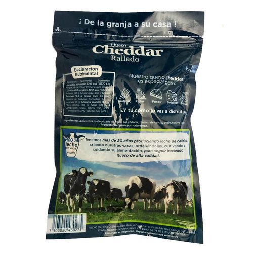 Queso el Cuatro Cheddar Rallado 1 kg