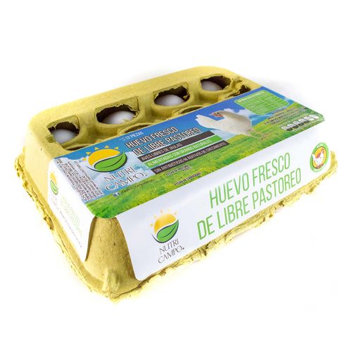 Huevo Fresco de Libre Pastoreo Nutri Campo 12 Piezas