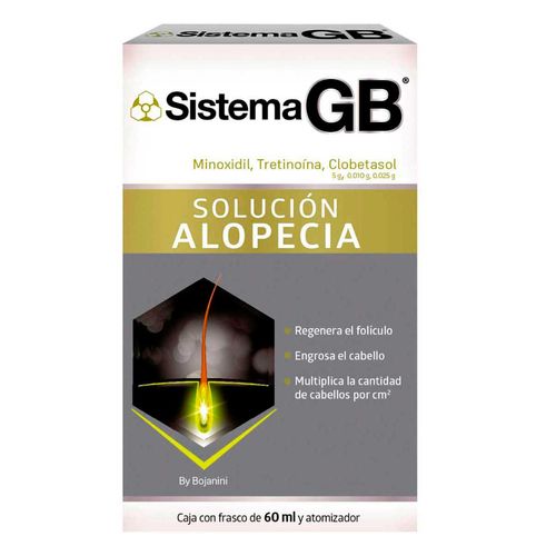 Sistema GB Solución Alopecia Combate Calvicie 60 ml