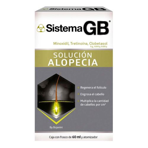 Sistema GB Solución Alopecia Combate Calvicie 60 ml