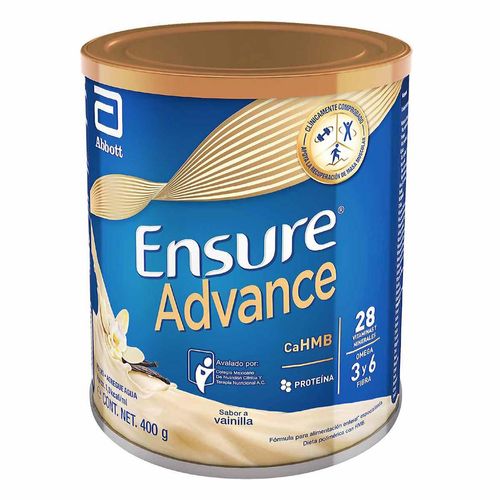Suplemento Alimenticio Ensure Advance Alimentación Especializada Vanilla 400g
