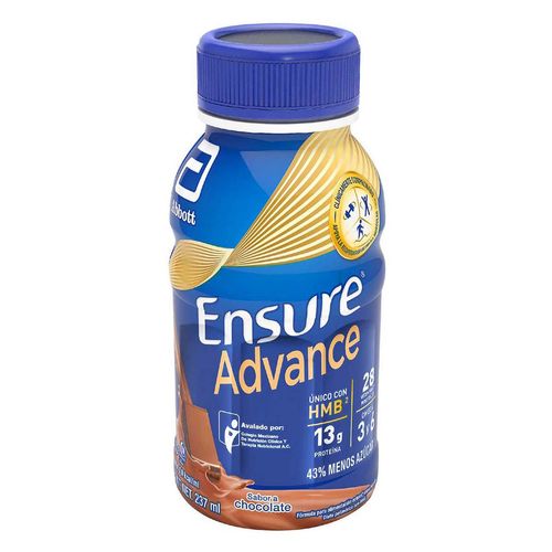 Suplemento Alimenticio Ensure Advance Alimentación Especializada Chocolate 237ml