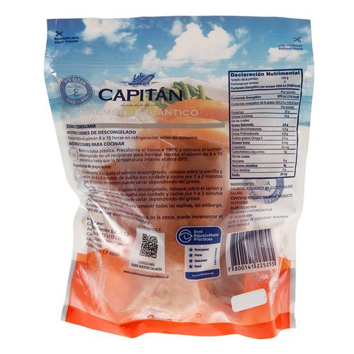 Salmon Atlántico sin Piel 500g