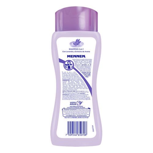 Shampoo Mennen Hidratación y Equilibrio Lavanda y Extracto de Avena 200ml