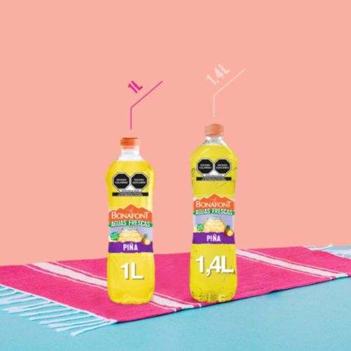 Bonafont Aguas Frescas Piña 1 L