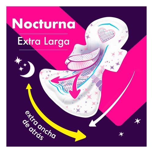 Toallas femeninas Saba buenas noches extra con alas 28 Toallas