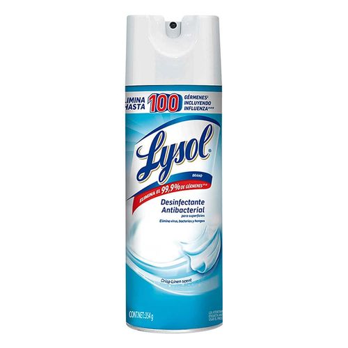 Desinfectante de Superficies en Aerosol Lysol Crisp Linen 354g