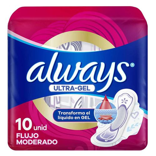 Toallas Femeninas Always Ultra-Gel Día 10 Unidades