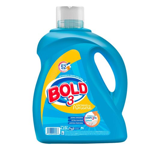 Detergente Líquido Bold 3 Aromas de Primavera 4.23L