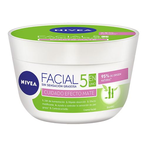Crema Facial Matificante Hidratante NIVEA 5 En 1 Efecto Mate 200ml