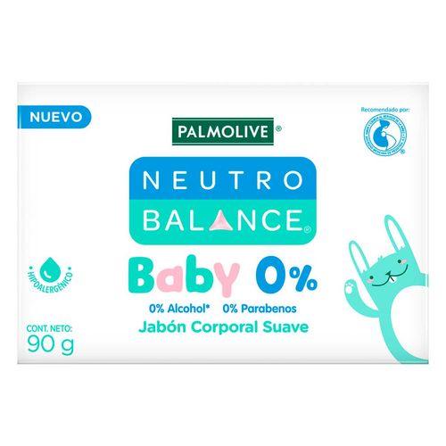 Jabón de Tocador Palmolive Neutro Balance Baby 0% en Barra 90g
