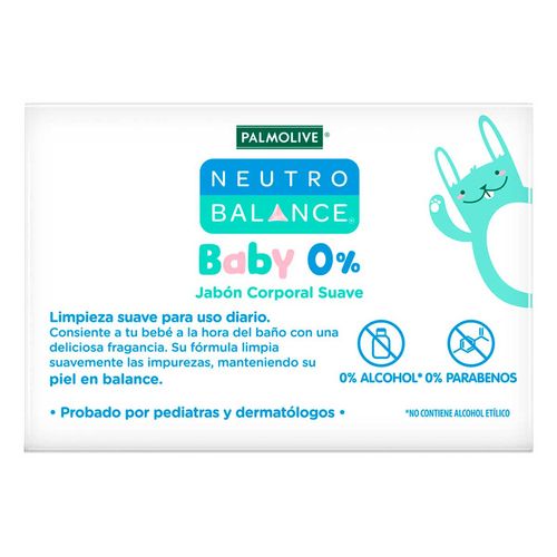 Jabón de Tocador Palmolive Neutro Balance Baby 0% en Barra 90g