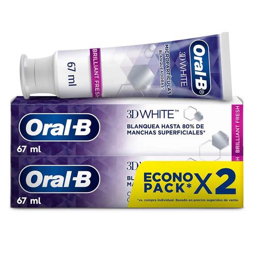 Pasta de Dientes Oral-B 3D White 2 Unidades de 67ml