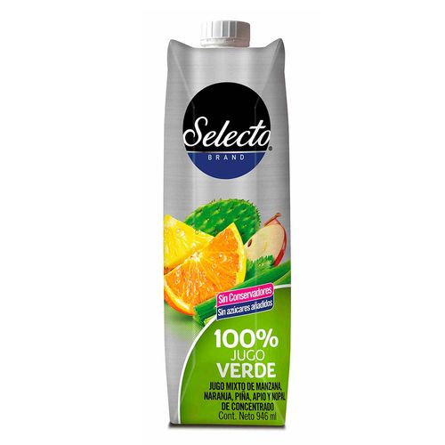 Jugo 100% Selecto Mixto Verde Tetra Prisma 946ml