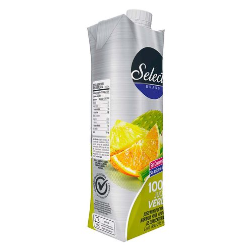 Jugo 100% Selecto Mixto Verde Tetra Prisma 946ml