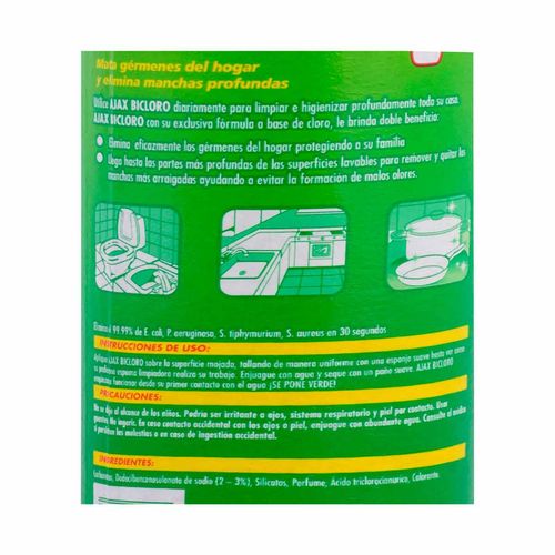 Limpiador Multiusos en Polvo Ajax Bicloro 582g