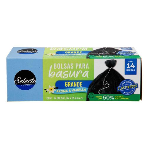 Bolsas para Basura Selecto Brand Grandes con Plastinudo 14 Bolsas