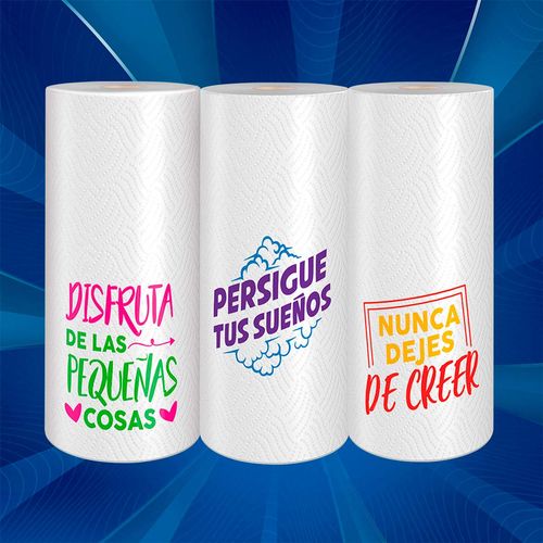 Toallas de Papel Pétalo Servitoalla Decorada 3 Rollos con 60 hojas